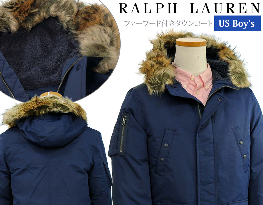 楽天市場】POLO by Ralph Lauren Boy'sファーフード付 ダウン