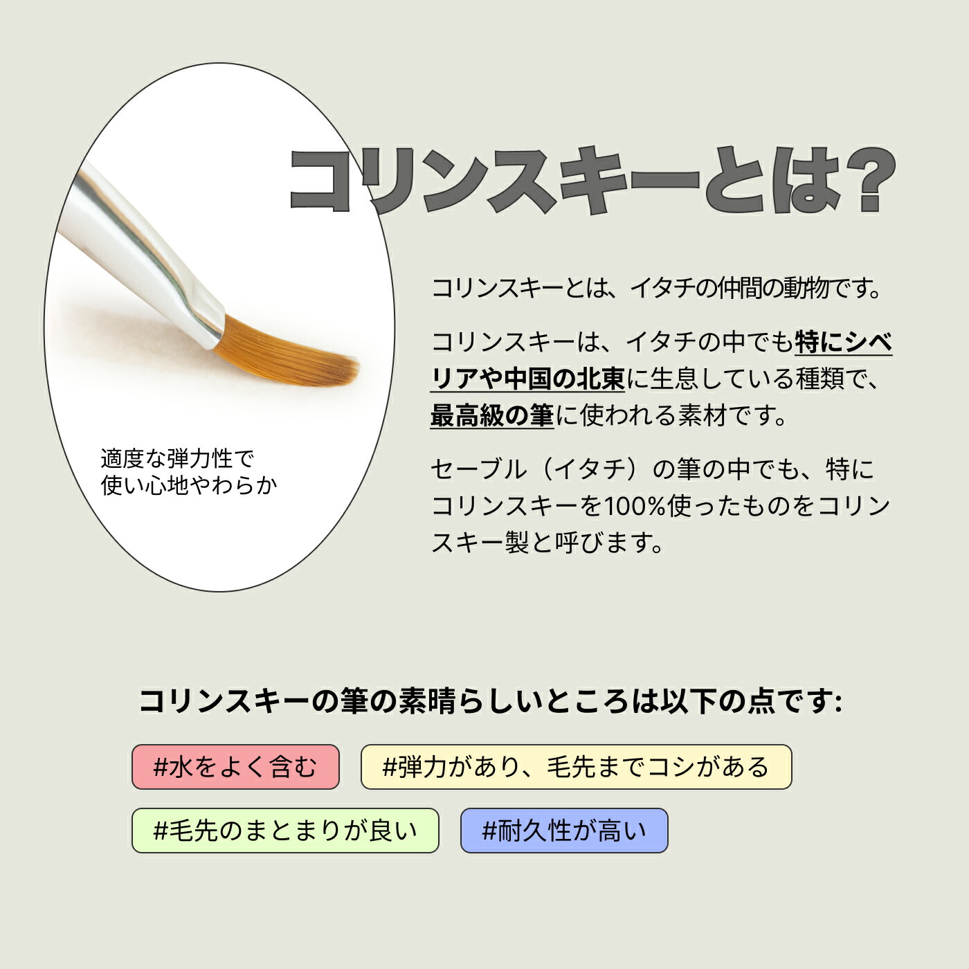 フルーリア アクリル ブラシ コリンスキー コリンスキー アクリル