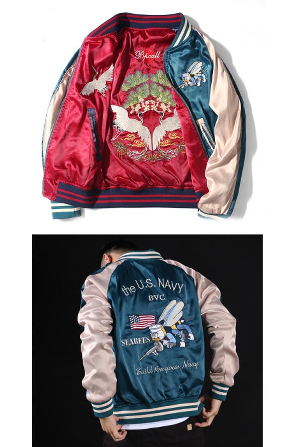 50s USAF 襟付きアワードジャケット スタジャン スカジャン