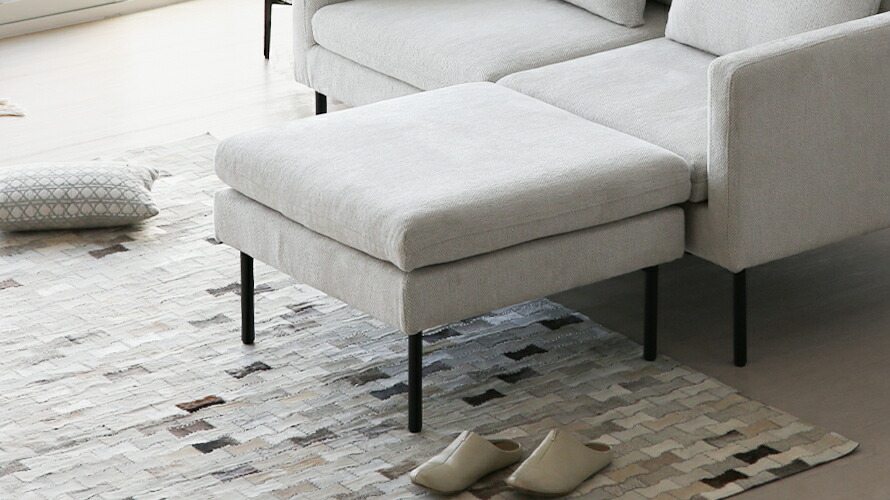 楽天市場】2人掛けソファーZONA専用 オットマン : モダンデコ