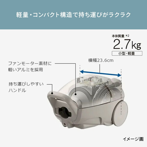 楽天市場】掃除機 かるパック キャニスター式 紙パック式 抗菌加工