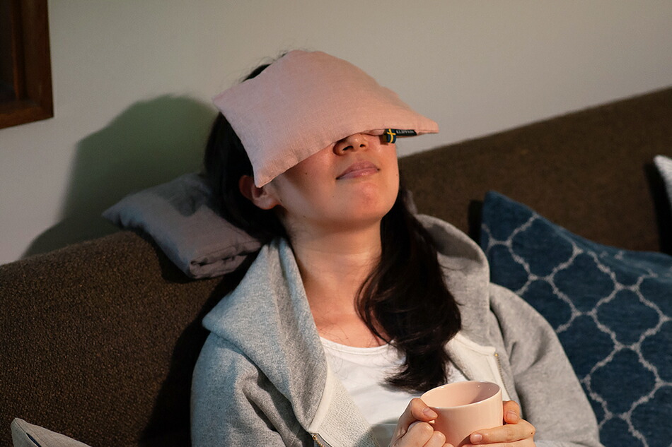 麦の温冷 ネックピロー・アイピロー ウォッシュドリネン（クリッパン