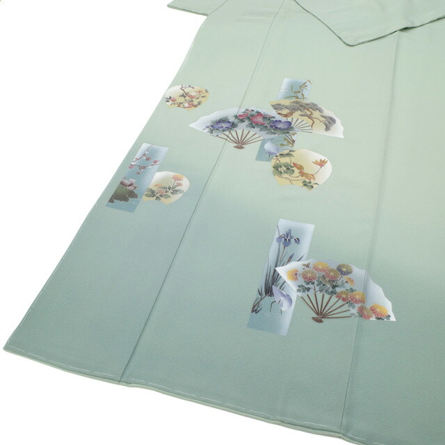 楽天市場】【新古品】 色留袖 着物 フォーマル 未使用 袷 正絹 薄青緑