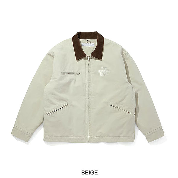 HIDE AND SEEK ハイドアンドシーク Ox Work Zip Jacket (Washed)