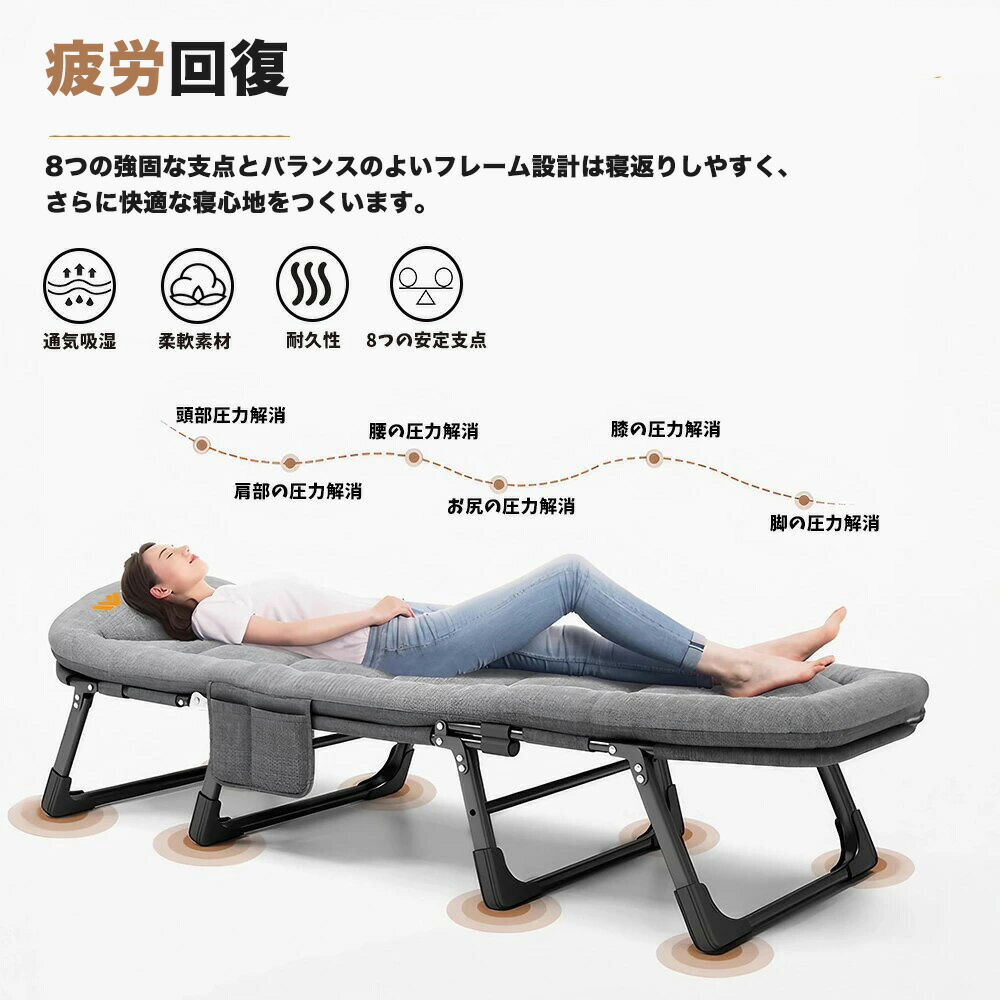 楽天市場】折りたたみベッド シングルベッド 組立不要 簡易ベッド 寝汗