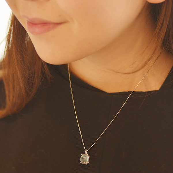 アクアマリン ペンダントトップ「クエルダ」 誕生石 3月 PT900 K18 K10