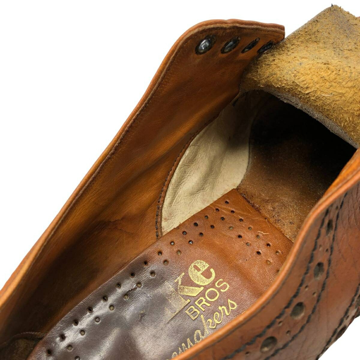 古着 ローク Loake フルブローグ ウイングチップシューズ 英国製 8