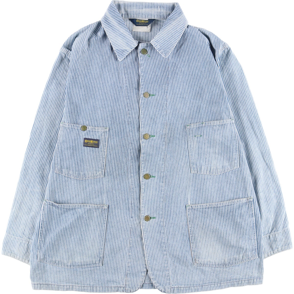 古着 80年代 オシュコシュ Osh kosh ヒッコリーストライプ デニム