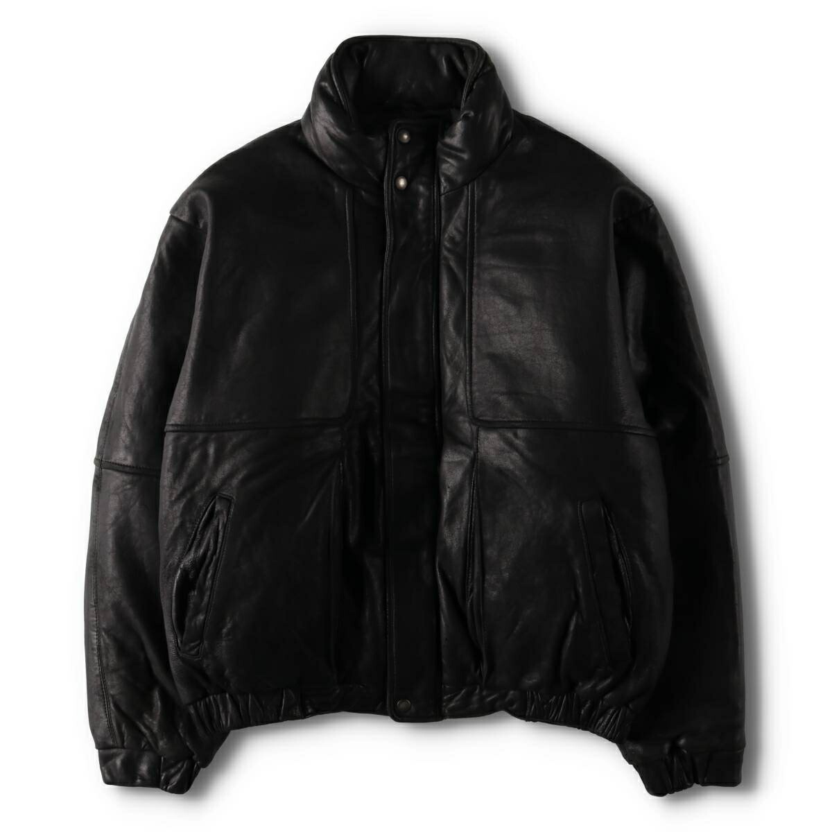 古着 80～90年代 エディーバウアー Eddie Bauer 黒タグ レザーダウン