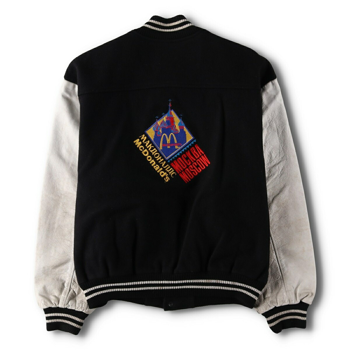 古着 90年代 MCDONALDS AUTHENTIC SPORT CANADA 袖革ウールボタン