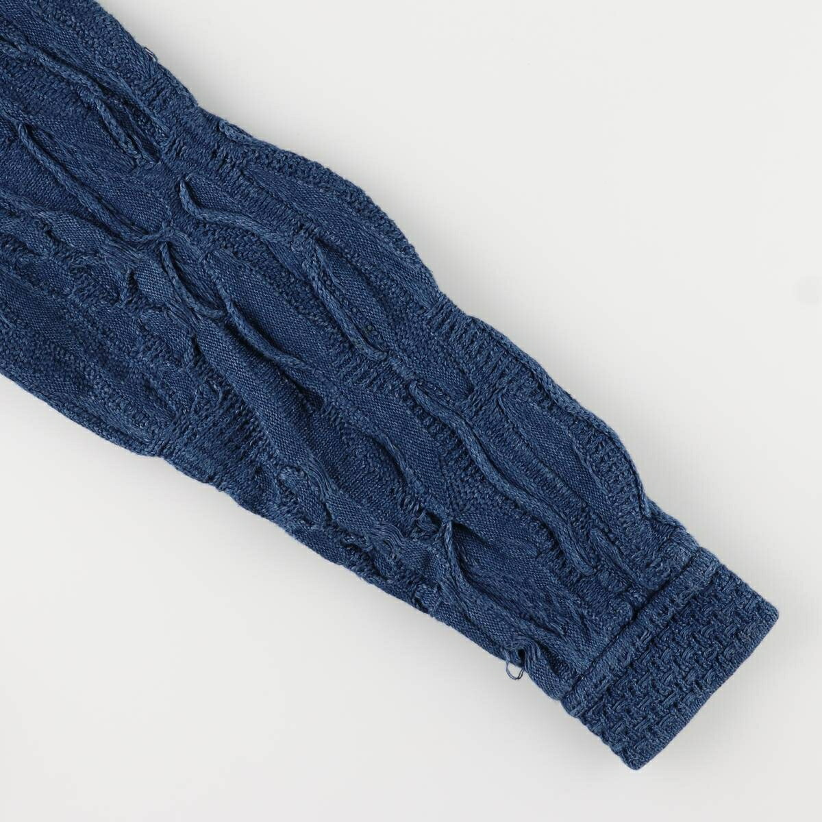 古着 90年代 クージー COOGI BLUES 総柄 3Dニット ハーフジップ