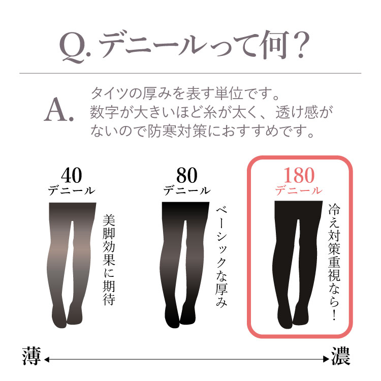 温活美肌シルクタイツ [ 女性用/180デニール / ブラック (黒) ] 内側