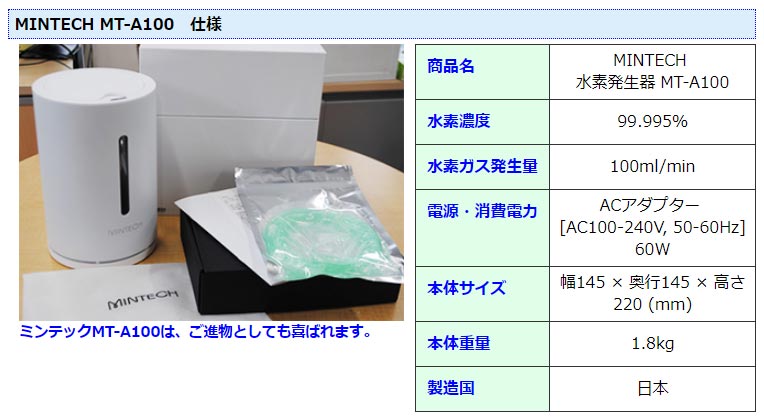 楽天市場】水素発生器 ミンテック Mintech MT-A100 ( 水素吸引器