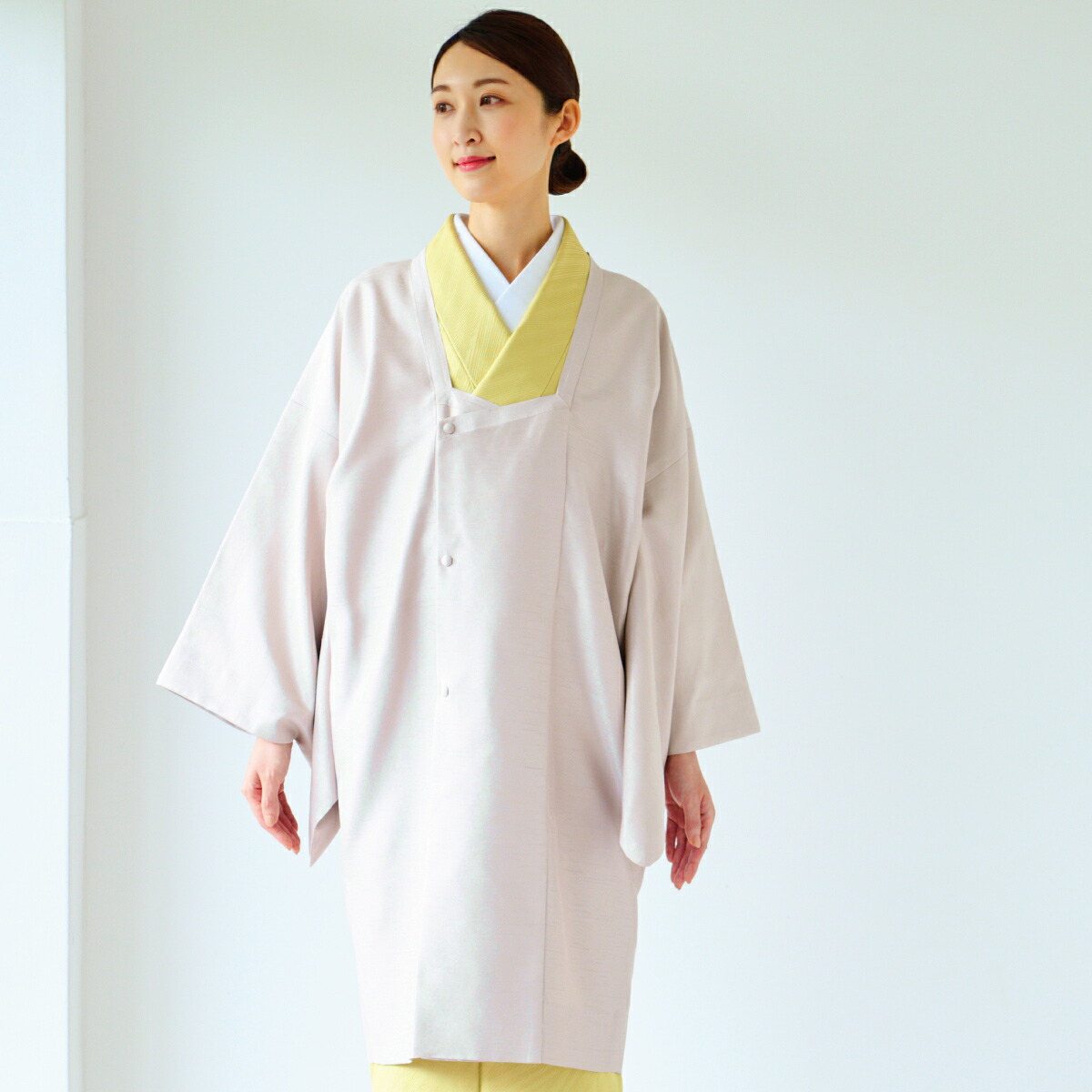 CHIKUMO-千雲-】洗える道行コート neo michiシャンタン ピンクベージュ