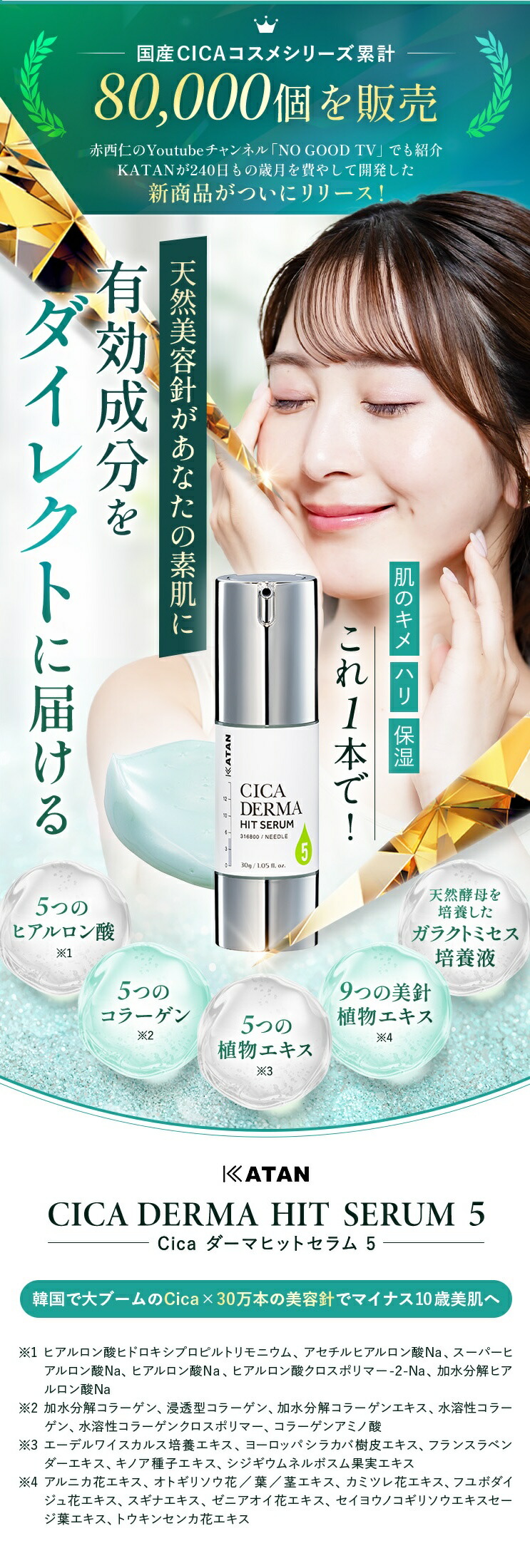 楽天市場】KATAN CICA ダーマヒットセラム5 30g ニードルセラム シカ