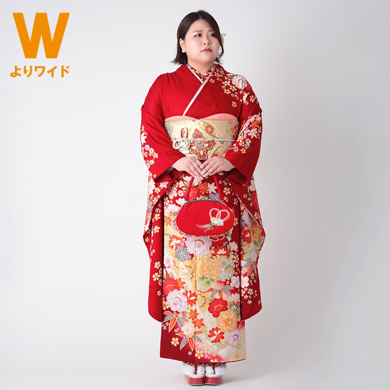 楽天市場】【振袖 レンタル】 結婚式 結納R1803 正絹 赤 熨斗に菊桜