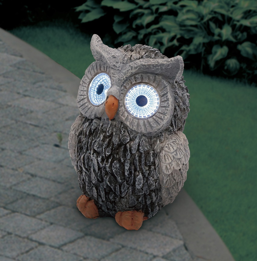 楽天市場】フクロウライト ソーラーライト 両目が光る! ガーデンライト