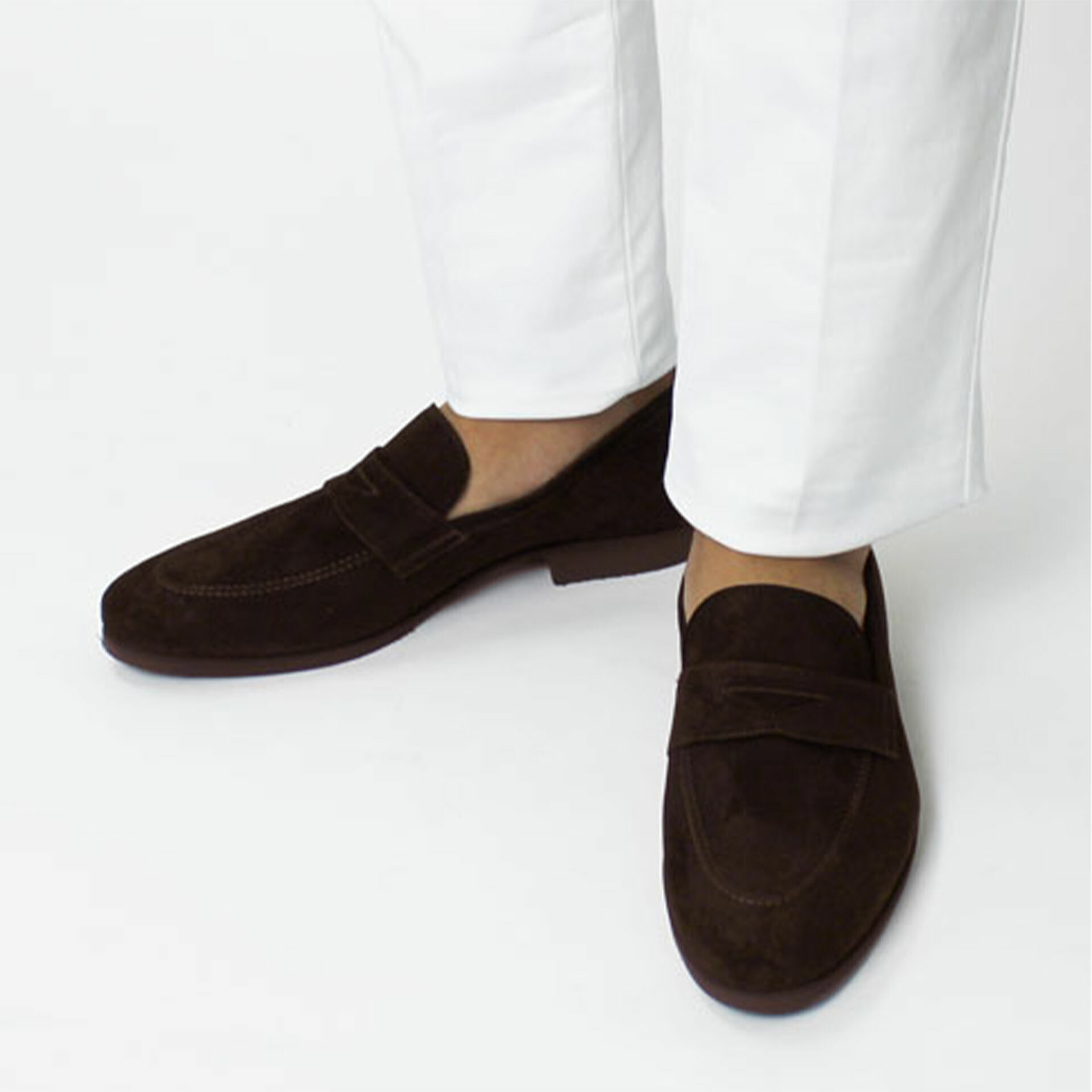 フェランテ / FERRANTE / ISEO / スエード ローファー【ネイビー