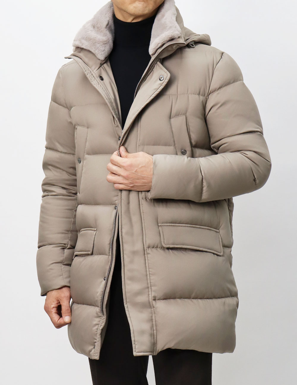 ヘルノ / HERNO / ダウン コート / N-3B型 / 襟ファー フーデッド