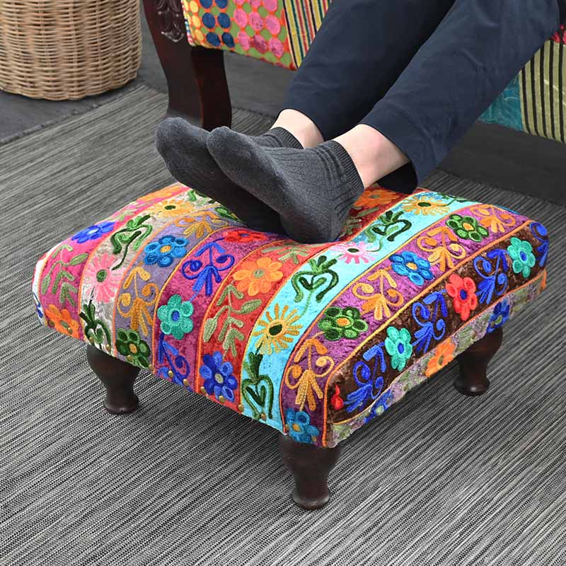 楽天市場】FLORES オットマン スツール フットチェアー 椅子 パッチ