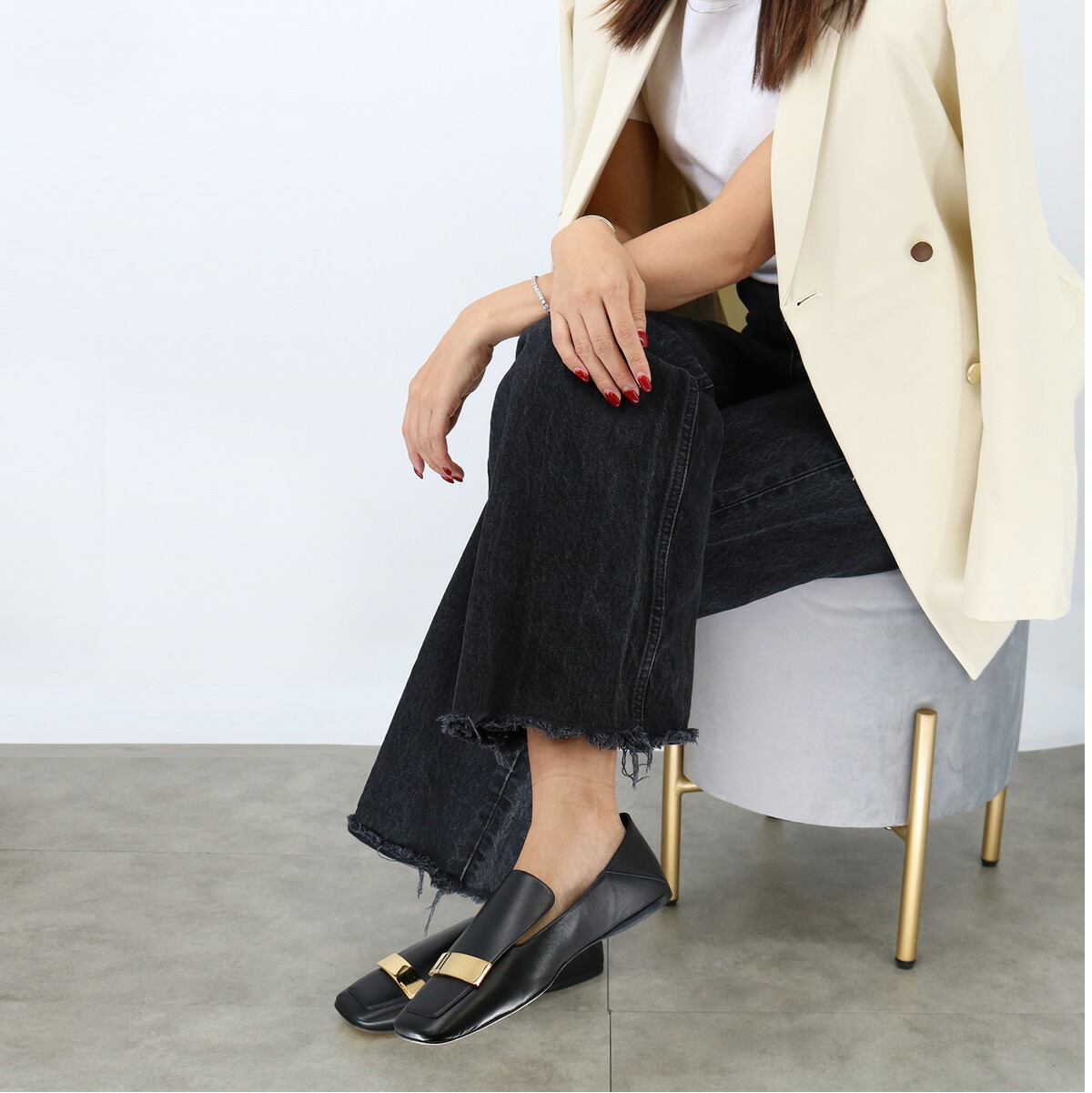 新品未使用 セルジオロッシ フラットシューズ Sergio Rossi(セルジオ