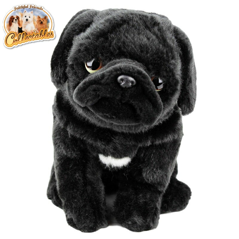 楽天市場】パグ 黒 黒パグ ぬいぐるみ 犬 イヌ いぬ リアル faithful