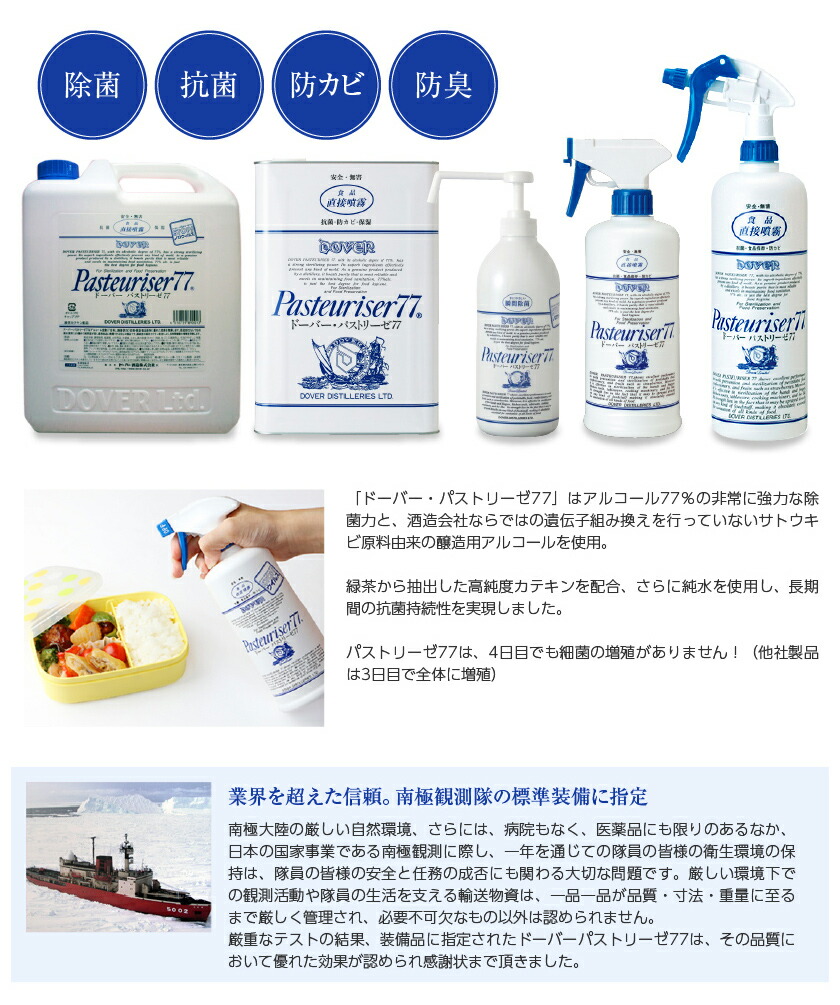 楽天市場】ドーバー パストリーゼ77 ポンプヘッド付 800ml 12本 1