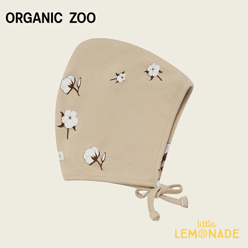 organic zoo コットンフラワー柄 ピクシーハット｜ベビー用ボンネット