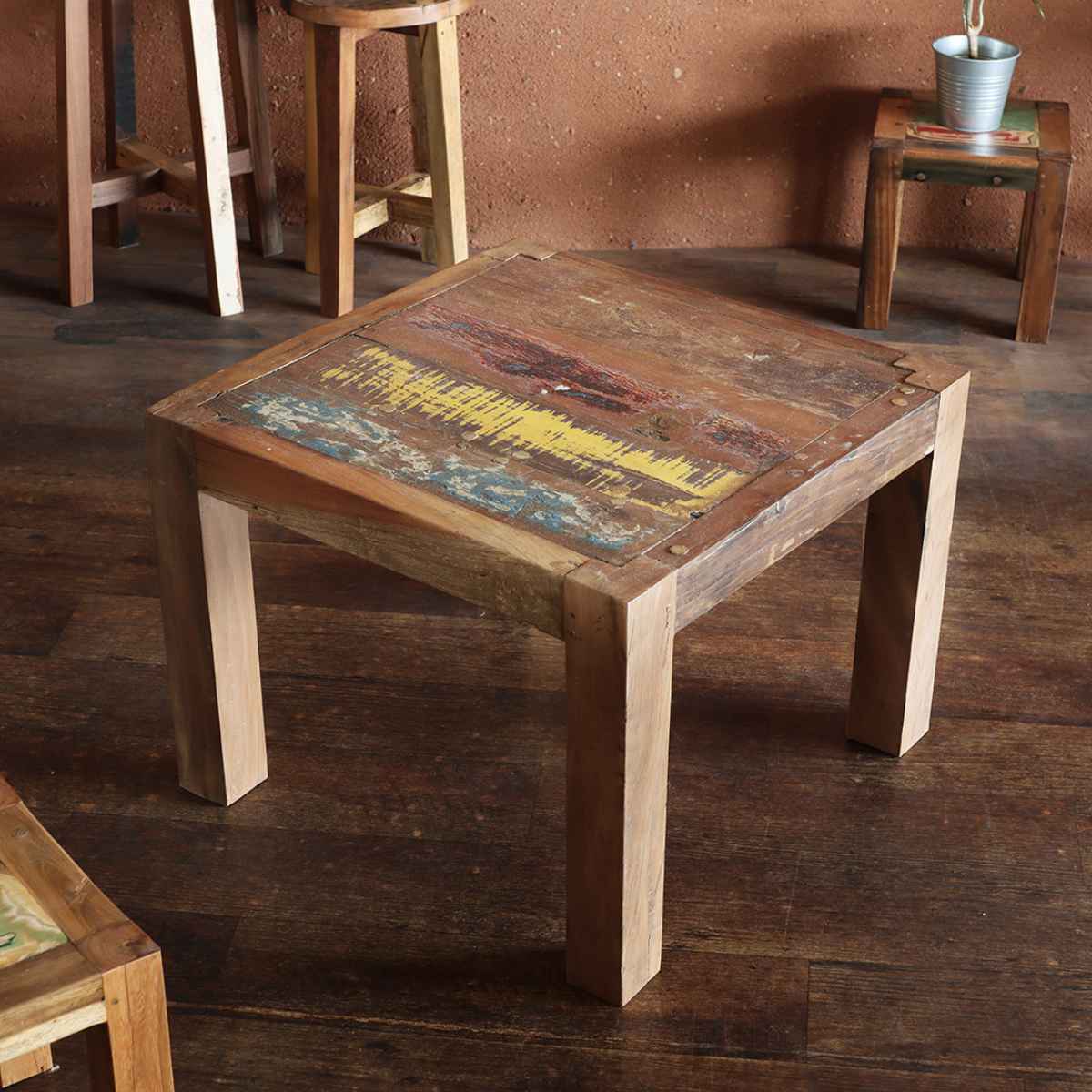 楽天市場】ローテーブル ボート古材 幅60cm 木製 正方形 （ 送料無料
