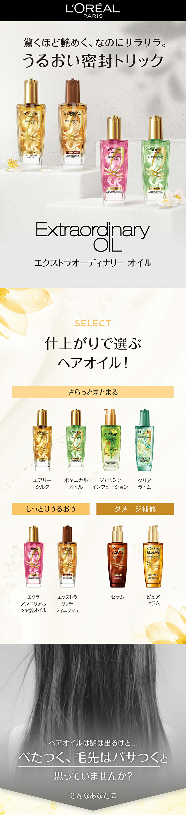 楽天市場】ヘアオイル 【送料無料】【ロレアル パリ公式】 エルセーヴ