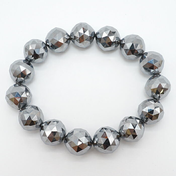 テラヘルツ鉱石ブレスレット◇ミラーボールカット 12mm玉◇