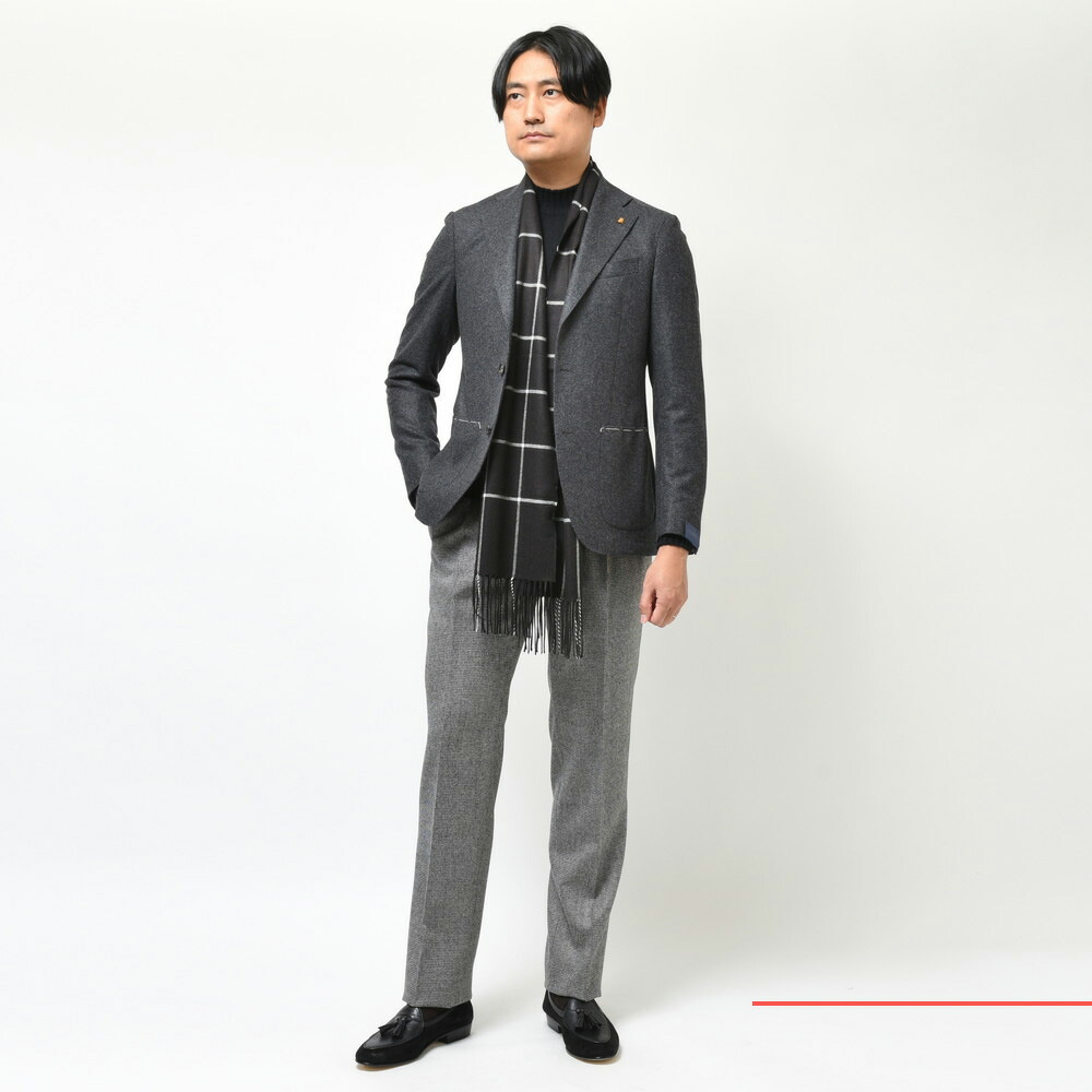 LATORRE（ラトーレ）ウールカシミアフランネル2Bジャケット 214-81746