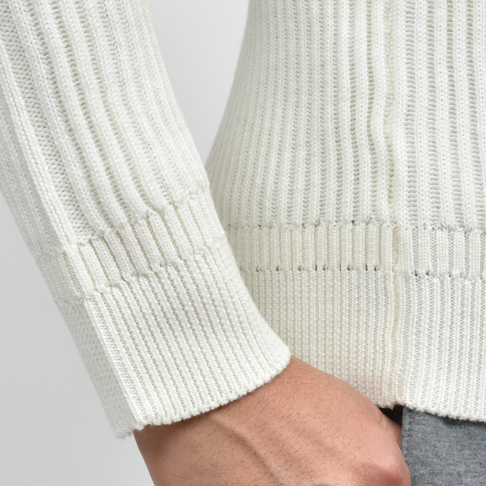 ZANONE（ザノーネ）ミドルゲージウールリブタートルネックニット DV