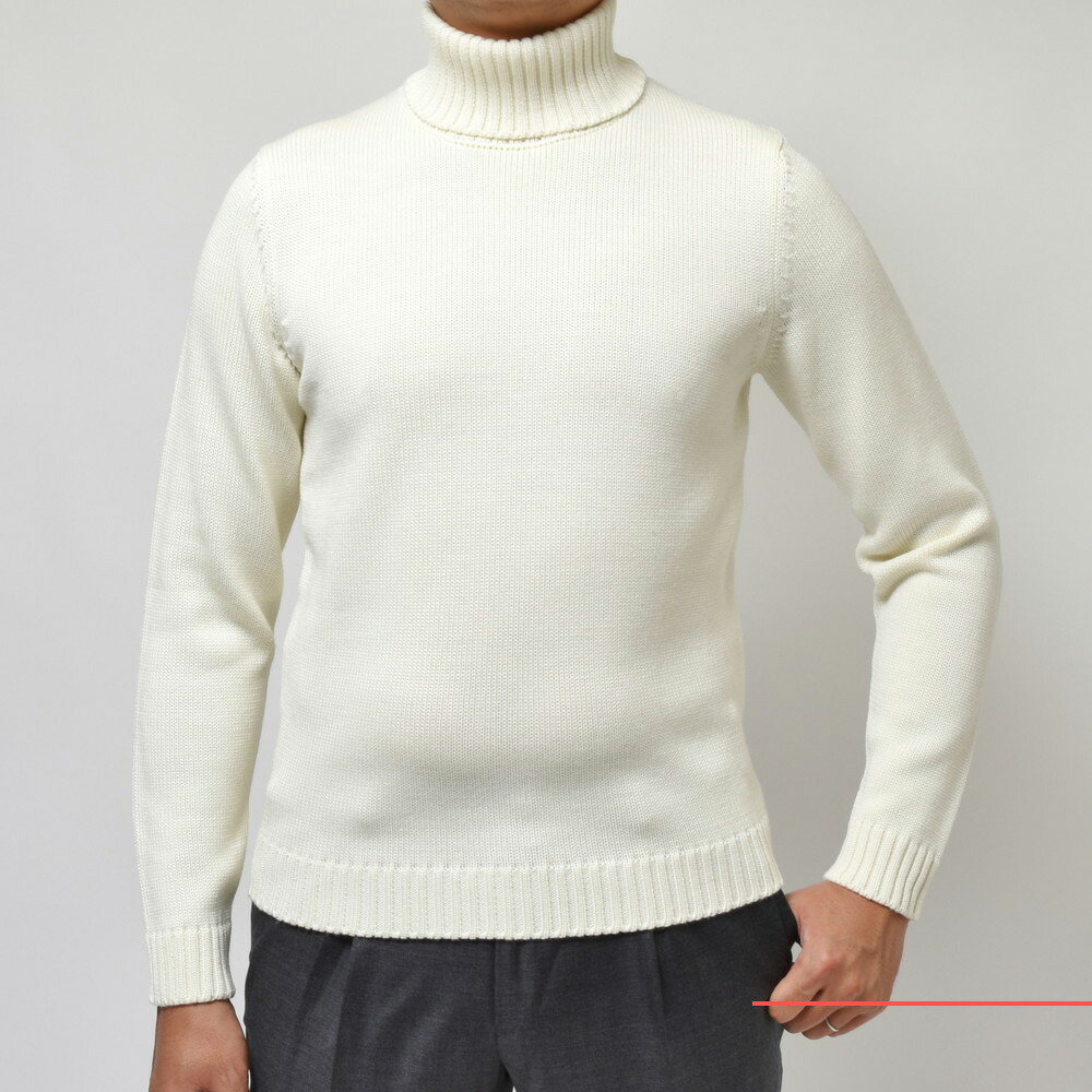 ZANONE（ザノーネ）5ゲージウールソリッドタートルネックニット DV