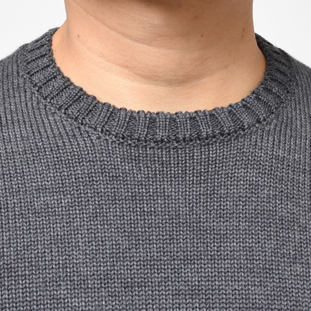 ZANONE（ザノーネ）5ゲージウールソリッドクルーネックニット GIRO
