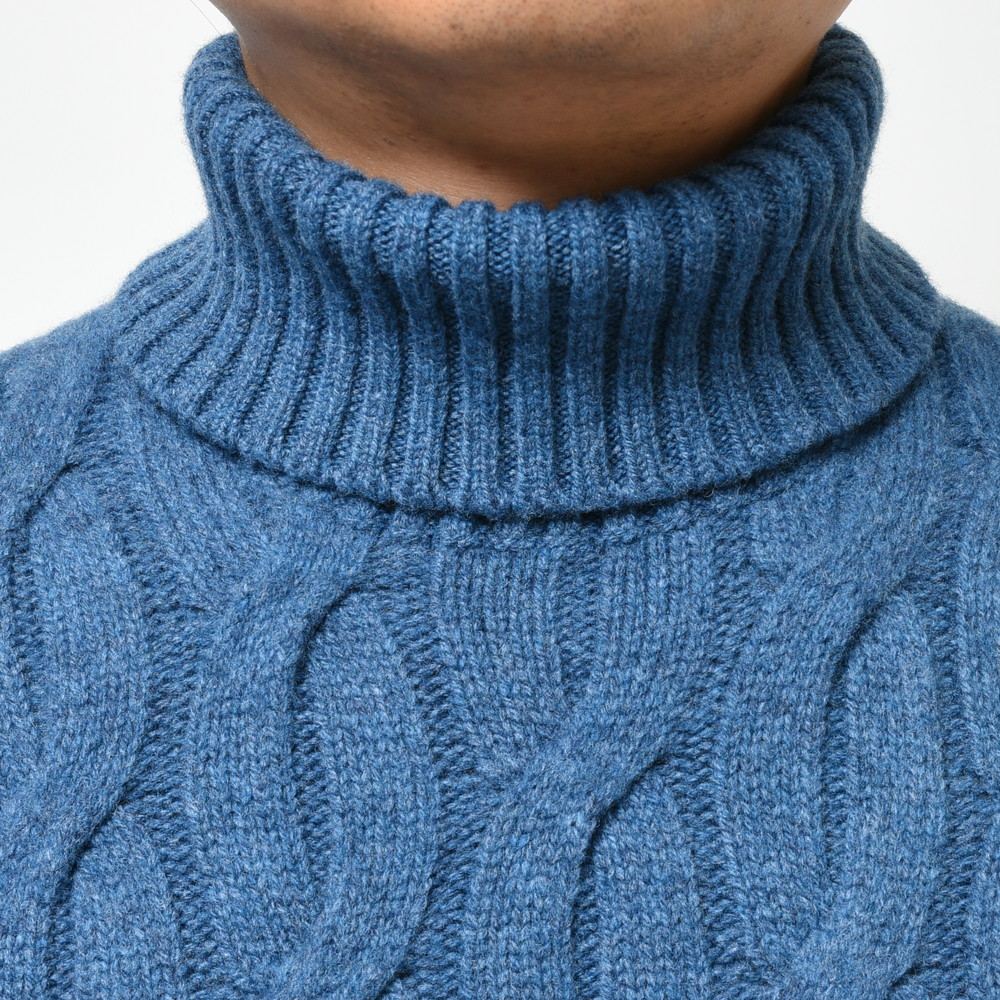 ZANONE（ザノーネ）5ゲージウールケーブルタートルネックニット DV