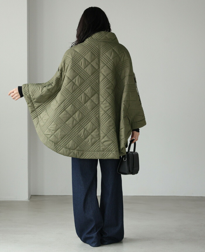 ソフトタフタキルティングポンチョ | HAPPYEXP.