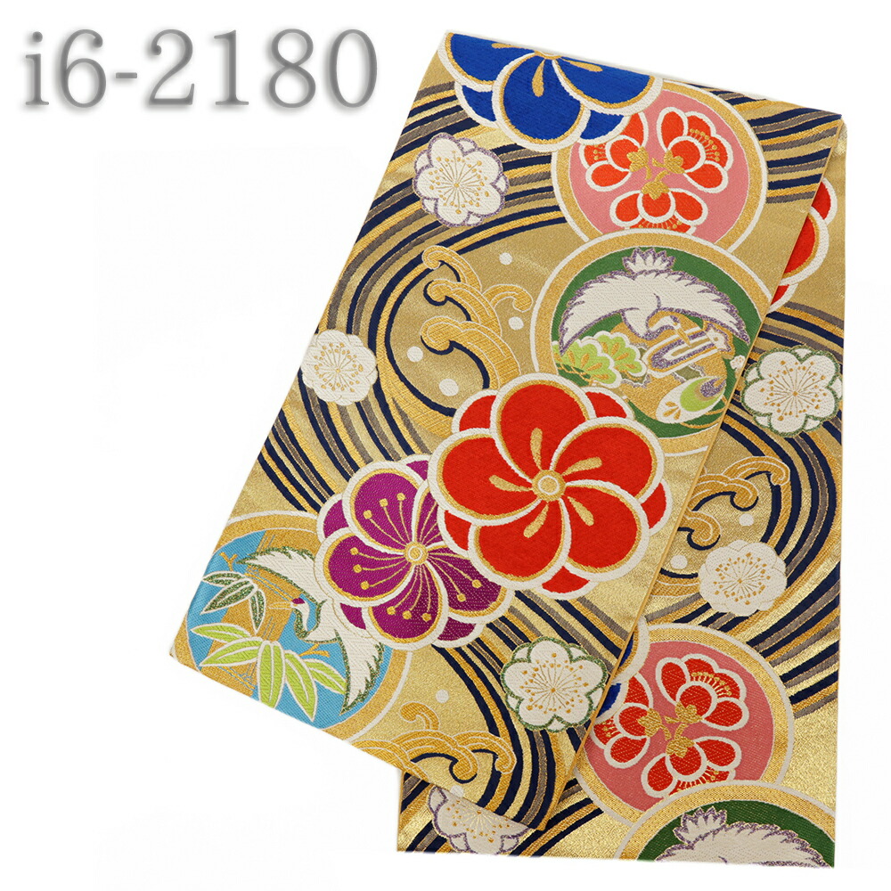 楽天市場】【 中古 】 袋帯 振袖用 金 シルバー 中古 花 桜 梅 菊 牡丹