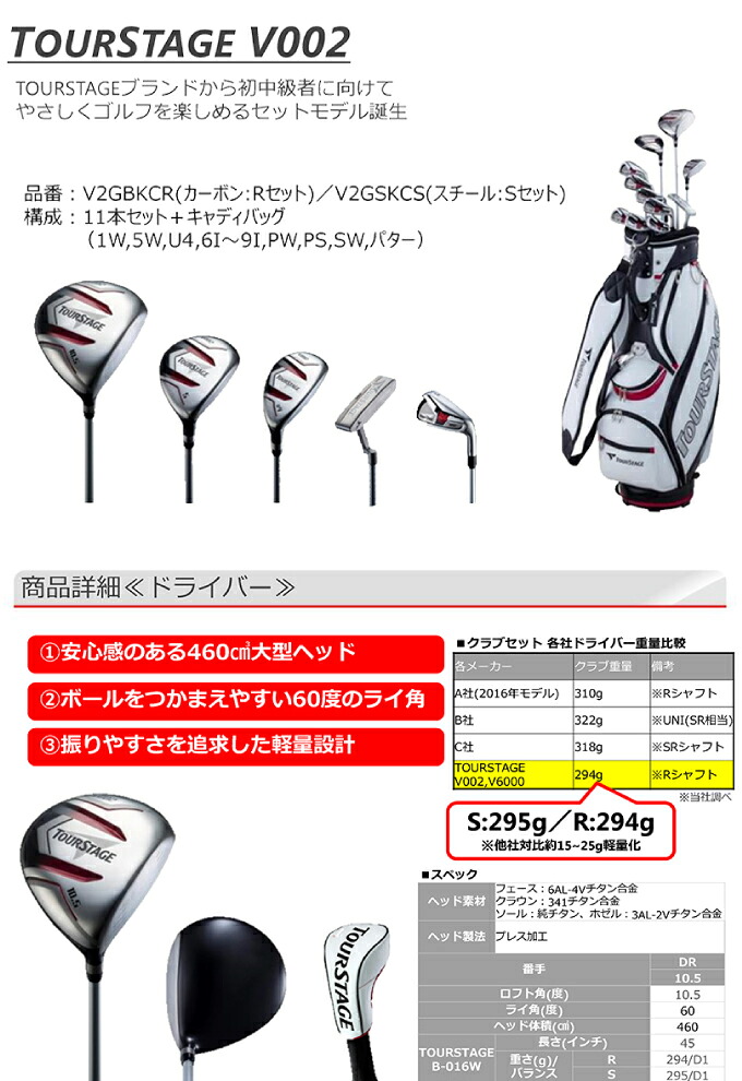 楽天市場】ブリヂストン ツアーステージ TOURSTAGE ゴルフ セット