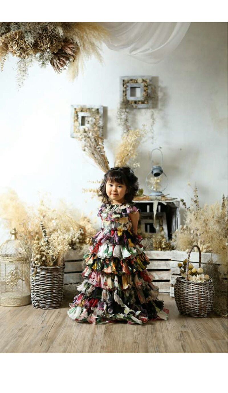 DOLCE ＆ GABBANA 花柄プリント シルクロングドレス