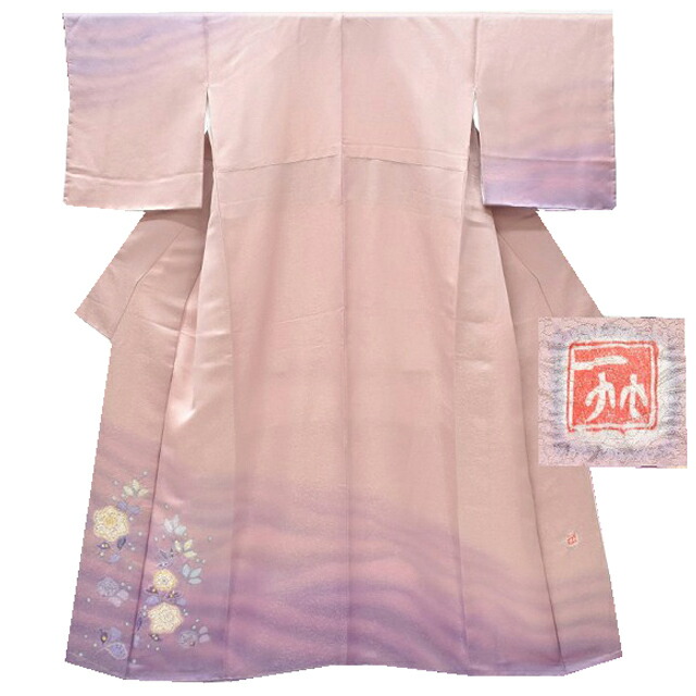 20%OFF☆P10倍／訪問着 正絹 仕立て上がり 特選 一竹 クリーニング済