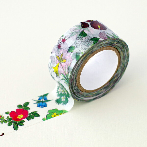 六花亭 花柄マスキングテープ 1巻(10m)｜北海道お土産探検隊 - 北海道
