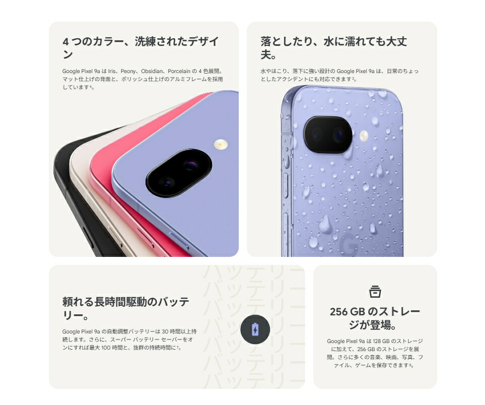 楽天市場】「新品」SIMフリー Google Pixel 9a 128GB [Iris] 本体