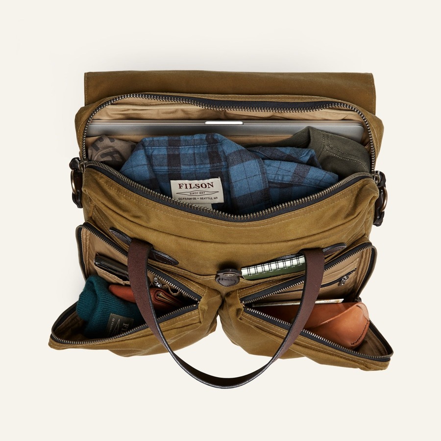 楽天市場】FILSON(フィルソン) 24-HOUR TIN CLOTH BRIEFCASE DARK TAN