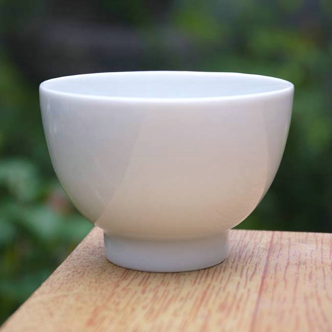 白磁煎茶碗 縁ぞり無し 昭阿弥 単品 - 京焼清水焼 松韻堂