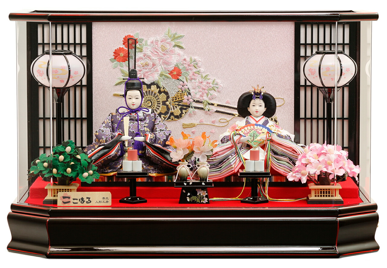 雛人形 アクリルケース飾り【P83313】日本の伝統美！雅な雛人形の世界