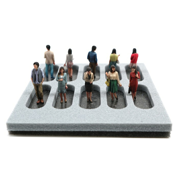 1/64 ジオラマ人形 3Dカラー 10Aセット 10体入り 55-0060 | ジオラマ
