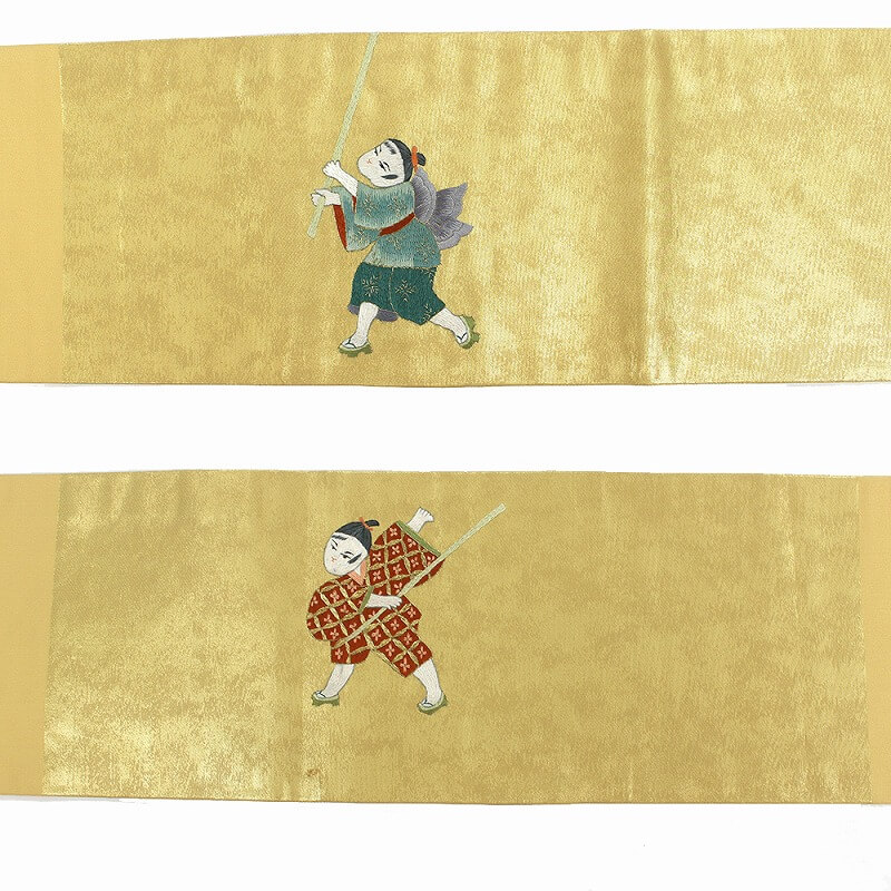 中古】 名古屋帯 九寸名古屋帯 箔地 リサイクル レディース 正絹 金