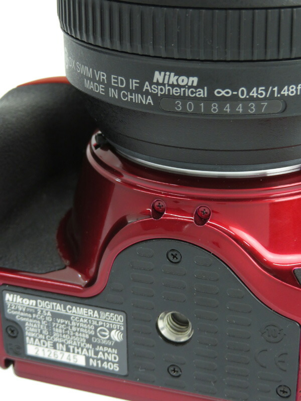 美品】Nikon D5500 18-55 VRII kit レッド 動作確認済 ニコン D5500 18