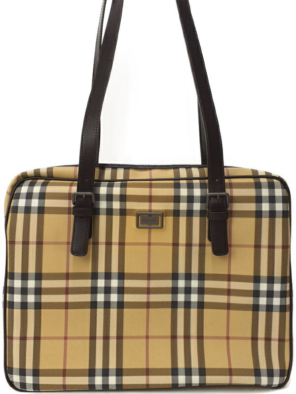 BURBERRY】バーバリー『チェック柄 トートバッグ』メンズ レディース 1